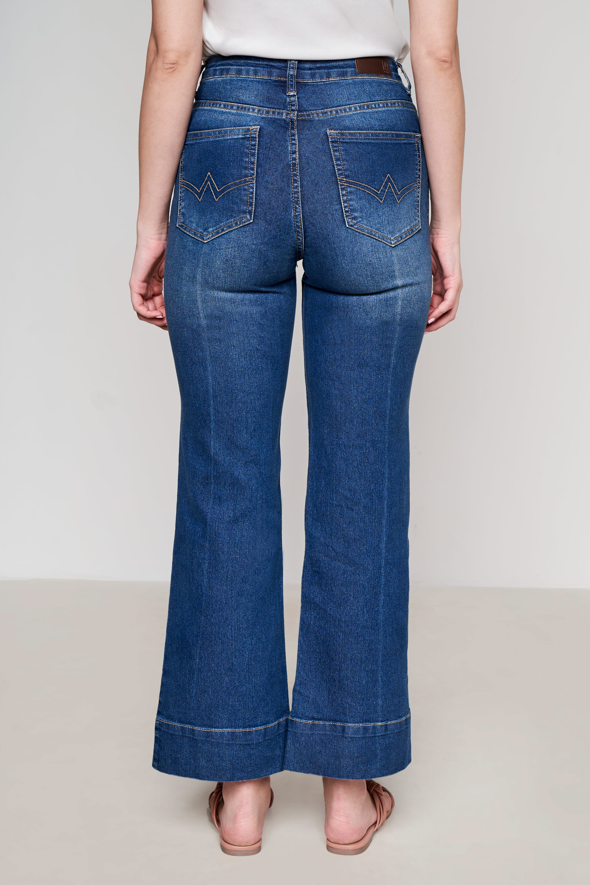 Betty - Indigo Blue Wide-Leg Jeans, Blue, image 4